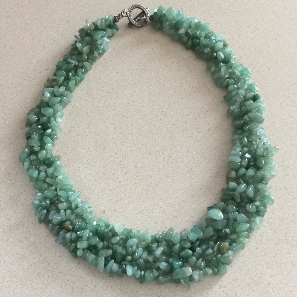 Jade multi strand necklace